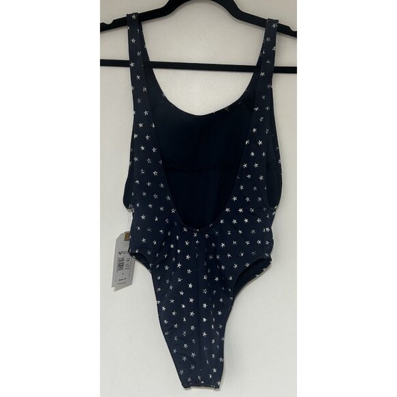 Roxy Starry Lowback One Piece Navy And White Swimsuit Size Small NWT - Picture 4 of 7